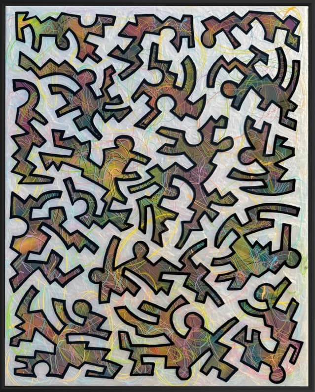 18 by Yan Lortie — Acrylic, Epoxy on canvas, 2023